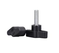 CSFFA Lot de 2 vis papillon à tête en plastique, diamètre M4, M5, M6, M8, M35, en bakélite prune(M5x35mm)