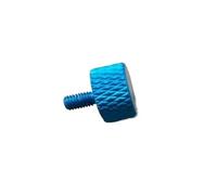 CSFFA Lot de 5 ou 10 vis moletées en aluminium M3 M4 M5 M6 x 6/8/10/12/16/20, colorées, à serrer à la main(Light blue,8MM_M5 5PCS)