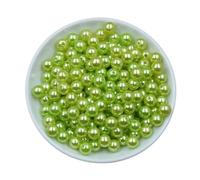 CSFFA Lot de 50 à 1000 Perles d'imitation Rondes en Plastique Acrylique avec Trou, 4/6/8/10/12 mm, for la Fabrication de Bijoux DIY(Gray_4mm x 500pcs)