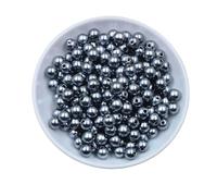CSFFA Lot de 50 à 1000 Perles d'imitation Rondes en Plastique Acrylique avec Trou, 4/6/8/10/12 mm, for la Fabrication de Bijoux DIY(Sky Blue_3mm x 1000pcs)