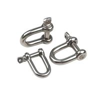 CSFFA M4 M5 M6 M8 M10 M12M14M16 Acier inoxydable 304 Manille de type D Arc de type U Anneau de levage haute résistance Connexion de boucle Chaîne fixe(1pcs,M5)