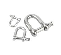 CSFFA Manille droite en D courte en acier inoxydable 304, crochets de gréement en D, matériel de gréement de bateau M4 M5 M6 M8 M10 M12 M14 M16(M14-(1Pcs))