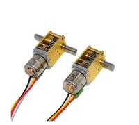 CSFFA Micro moteur pas à engrenages entièrement en métal de 10 mm, réducteur CC 5 V/6 V, axe simple/double, for voiture robot intelligente monter soi-même((A) RATIO 21_SINGLE-SHAFT)