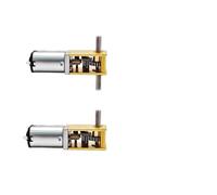 CSFFA Moteur à engrenages en métal N20 DC3V 6V 12V 4rpm-380rpm Vitesse lente Couple élevé électrique DIY Robot Voiture Serrure(3V13RPM_DOUBLE SHAFT)
