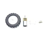 CSFFA Moteur à engrenages N20 + Accouplement + Pneu de support + Support + Vis + Kit de roues for robot DC3V 6V 12V 15-1000 tr/min Marche avant et arrière(60,6V)