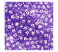 CSFFA Perles acryliques carrées en Vrac avec Lettres de l'alphabet, for la Fabrication Bijoux, Bracelets, Colliers, Accessoires Faits à Main, 6 x mm(B08060,200Pcs)