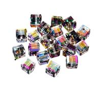 CSFFA Perles cubiques en Cristal de 4 à 8 mm, carrées, Brillantes, Couleur AB, for Colliers, Bracelets, Bijoux, Loisirs créatifs, Fournitures de Fabrication(2_6mm-100pcs)