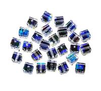 CSFFA Perles cubiques en Cristal de 4 à 8 mm, carrées, Brillantes, Couleur AB, for Colliers, Bracelets, Bijoux, Loisirs créatifs, Fournitures de Fabrication(5_8mm-50pcs)