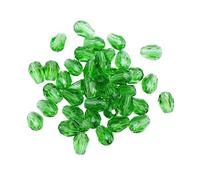 CSFFA Perles en Cristal en Forme de Goutte d'eau, Perles Rondes en Verre, 6 x 8 mm, 8 x 10 mm, for la Fabrication de Bijoux, DIY, 24 Couleurs, Meilleures Ventes(Green_6x8mm 70pcs)