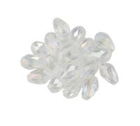 CSFFA Perles en Cristal en Forme de Goutte d'eau, Perles Rondes en Verre, 6 x 8 mm, 8 x 10 mm, for la Fabrication de Bijoux, DIY, 24 Couleurs, Meilleures Ventes(Clear AB_8x10mm 60pcs)