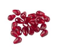 CSFFA Perles en Cristal en Forme de Goutte d'eau, Perles Rondes en Verre, 6 x 8 mm, 8 x 10 mm, for la Fabrication de Bijoux, DIY, 24 Couleurs, Meilleures Ventes(Siam_8x10mm 60pcs)