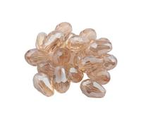 CSFFA Perles en Cristal en Forme de Goutte d'eau, Perles Rondes en Verre, 6 x 8 mm, 8 x 10 mm, for la Fabrication de Bijoux, DIY, 24 Couleurs, Meilleures Ventes(Ssha AB_8x10mm 60pcs)