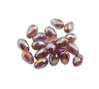 CSFFA Perles en Cristal en Forme de Goutte d'eau, Perles Rondes en Verre, 6 x 8 mm, 8 x 10 mm, for la Fabrication de Bijoux, DIY, 24 Couleurs, Meilleures Ventes(Purple AB_6x8mm 70pcs)