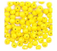 CSFFA Perles Rondes à facettes en Verre de 3 x 4 mm et 4 x 6 mm, for la Fabrication de Bijoux, Colliers, Bracelets, Accessoires(13_4x6mm-100pcs)