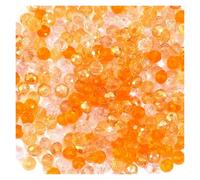 CSFFA Perles Rondes à facettes en Verre de 3 x 4 mm et 4 x 6 mm, for la Fabrication de Bijoux, Colliers, Bracelets, Accessoires(6_4x6mm-100pcs)