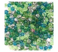 CSFFA Perles Rondes à facettes en Verre de 3 x 4 mm et 4 x 6 mm, for la Fabrication de Bijoux, Colliers, Bracelets, Accessoires(4_4x6mm-100pcs)