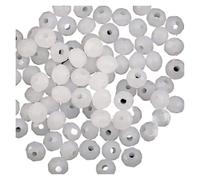 CSFFA Perles Rondes à facettes en Verre de 3 x 4 mm et 4 x 6 mm, for la Fabrication de Bijoux, Colliers, Bracelets, Accessoires(16_4x6mm-100pcs)