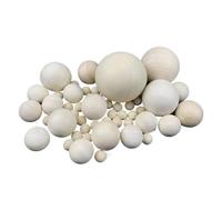CSFFA Perles rondes en bois de couleur naturelle unie, diamètre 6/8/10/12/15/20/25/30-90 mm, sans trou, for bricolage manuel, bijoux, sculpture, 1 à 50 pièces(12mm-20pcs)