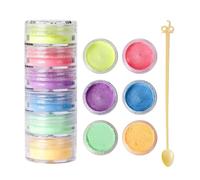 CSFFA Poudre de mica nacrée, 6 Couleurs/Ensemble, Pigment de résine, Colorant for Moule en résine époxy, for Bricolage, Accessoires de Bijoux en résine époxy(A)
