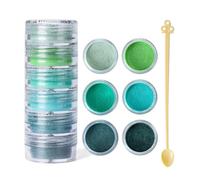 CSFFA Poudre de mica nacrée, 6 Couleurs/Ensemble, Pigment de résine, Colorant for Moule en résine époxy, for Bricolage, Accessoires de Bijoux en résine époxy(D)