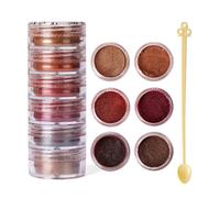 CSFFA Poudre de mica nacrée, 6 Couleurs/Ensemble, Pigment de résine, Colorant for Moule en résine époxy, for Bricolage, Accessoires de Bijoux en résine époxy(E)