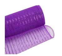 CSFFA Ruban de maille de Noël for couronne, maille déco dorée, fournitures d'artisanat, guirlande d'arbre de Noël, 10 po(Purple-purple silk)