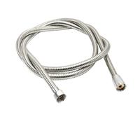 CSFFA Tuyau de douche en acier inoxydable 304 noir argenté G1/2, 2 m/2,5 m/3 m, accessoires salle bain(Brushed Nickel,3m)