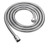 CSFFA Tuyau de douche noir, raccord de salle de bain, tube de bain souple en acier inoxydable, tuyau d'eau de 1,5/2/3 mètres, chrome, or, gris(Silver,3.0M)