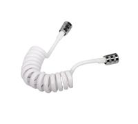 CSFFA Tuyau de douche télescopique à ressort en spirale for toilettes, bidet, pulvérisateur, ligne téléphonique, tuyau de plomberie, accessoires de salle de bain 150 cm 200 cm(White,2m)