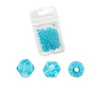 CSFFA Vente en Gros, 1000 pièces, Grand Sac de Perles colorées en Cristal bicône de 4 mm, Perles d'espacement en Vrac, Accessoires for la Fabrication de Bijoux et de Bracelets(Sapphire_4mm 1000pcs)