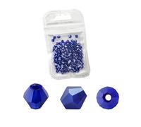 CSFFA Vente en gros, 1000 pièces, grand sac de perles colorées en cristal bicône de 4 mm, perles d'espacement en vrac, accessoires for la fabrication de bijoux et de bracelets(Dark blue ab_4mm 1000pcs