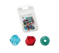 CSFFA Vente en gros, 1000 pièces, grand sac de perles colorées en cristal bicône de 4 mm, perles d'espacement en vrac, accessoires for la fabrication de bijoux et de bracelets(Mixed color_4mm 1000pcs)