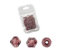 CSFFA Vente en Gros, 1000 pièces, Grand Sac de Perles colorées en Cristal bicône de 4 mm, Perles d'espacement en Vrac, Accessoires for la Fabrication de Bijoux et de Bracelets(Purple_4mm 1000pcs)