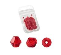 CSFFA Vente en Gros, 1000 pièces, Grand Sac de Perles colorées en Cristal bicône de 4 mm, Perles d'espacement en Vrac, Accessoires for la Fabrication de Bijoux et de Bracelets(Siam_4mm 1000pcs)