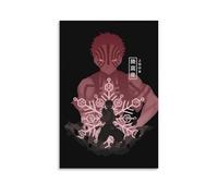 CSFWRUKL Demon Slayer Akaza Poster Peinture décorative sur toile Art mural pour salon, chambre à coucher, art mural, impression d'image moderne, décoration de salle familiale, 30 x 45 cm
