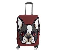 CSGJMYGS Housse de bagage de voyage élastique lavable et tendance résistante aux rayures Motif visage de Boston Terrier de 45,7 à 81,3 cm, Style-6, L