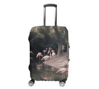 CSGJMYGS Housse de bagage de voyage élastique lavable housse de bagage tendance résistant aux rayures couvertures de bagages fleurs et papillons protection valise protecteur pour bagages de 45,7 à