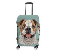 CSGJMYGS Housse de bagage de voyage élastique lavable housse de bagage tendance résistant aux rayures 3D Housse de protection pour bagages de 45,7 à 81,3 cm, Bulldog anglais amusant., XL
