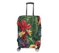 CSGJMYGS Housse de bagage de voyage élastique lavable housse de bagage tendance résistant aux rayures housses de bagages deux grenouilles protection pour bagages de 45,7 à 81,3 cm, Fleurs de plantes