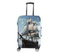 CSGJMYGS Housse de bagage de voyage élastique lavable housse de bagage tendance résistant aux rayures housses de bagages lune, étoiles et planètes protection pour bagages de 45,7 à 81,3 cm, Old