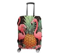 CSGJMYGS Housse de bagage de voyage élastique lavable housse de bagage tendance résistant aux rayures housses de bagages deux grenouilles protection pour bagages de 45,7 à 81,3 cm, Flamants roses