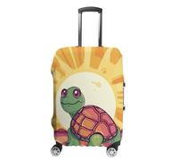 CSGJMYGS Housse de bagage de voyage élastique lavable housse de bagage tendance résistant aux rayures couvertures de bagages Turtle in the Sun Valise Protector Fit 45,7 à 81,3 cm, Style-5, S