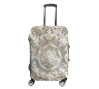 CSGJMYGS Housse de bagage de voyage élastique lavable housse de bagage tendance résistant aux rayures housses de bagages beige et gris Images Valise Protecteur pour bagages de 45,7 à 81,3 cm, style-7,