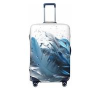 CSGJMYGS Housse de bagage de voyage élastique lavable housse de bagage tendance résistant aux rayures couvertures de bagages plumes voler dans l'air valise protecteur pour bagages de 45,7 à 81,3 cm,