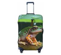 CSGJMYGS Housses de bagage parapluie grenouille pour valise, housse de protection lavable, extensible, anti-rayures, convient aux bagages de 45,7 à 81,3 cm, taille XL, noir, XL, Noir , XL