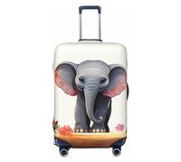 CSGJMYGS Lucky Elephant Protège Valise Chaussette Valise, Housses de bagage lavables, tendance, extensible, anti-rayures, convient aux bagages de 45,7 à 81,3 cm, XL, noir