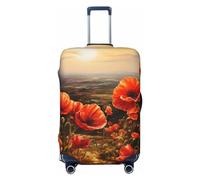 CSGJMYGS Papaver Somniferum Housse de bagage lavable pour valise de 45,7 à 81,3 cm, extensible, housse de protection anti-rayures pour bagages de 45,7 à 81,3 cm, noir, XL, Noir , XL