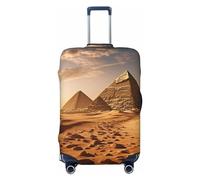 CSGJMYGS Pyramid Africa Desert Housses de bagage lavables pour valise, tendance, extensible, anti-rayures, convient aux bagages de 45,7 à 81,3 cm, noir, L, Noir , L