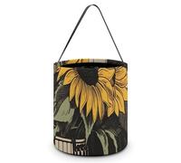 CSGJMYGS Seau à friandises d'Halloween - Fleurs dans une bouteille - Seau à bonbons réutilisable - Sac fourre-tout pour enfants - Fournitures de fête - Seau à friandises - Cadeau de fête d'Halloween -