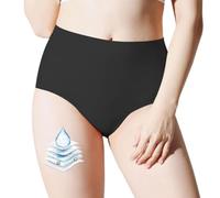 CSGTUO Culotte Menstruelle Absorbante Femme Coton Taille Haute Slip Post Accouchement Hygiénique Lavable Culotte Périodiques Anti Fuite Slip Culotte de Regle,3XL,Black